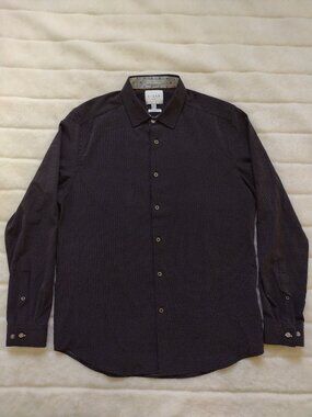 C-LAB NYC Men's Dress Shirt Slim Fit Large 16.5 Gray